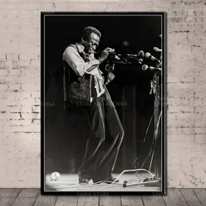 Tableau jazz noir et blanc