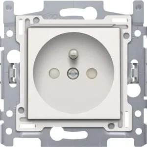 Prise de courant avec broche de terre socle et set de finition 28.5mm Niko (100-66600)