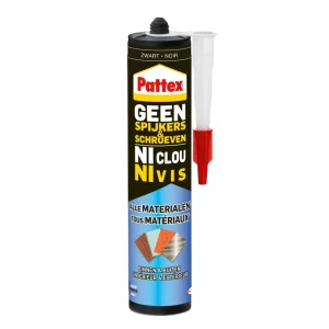 PATTEX COLLE DE MONTAGE NI CLOU NI VIS INTERIEUR & EXTERIEUR NOIR 300 GR