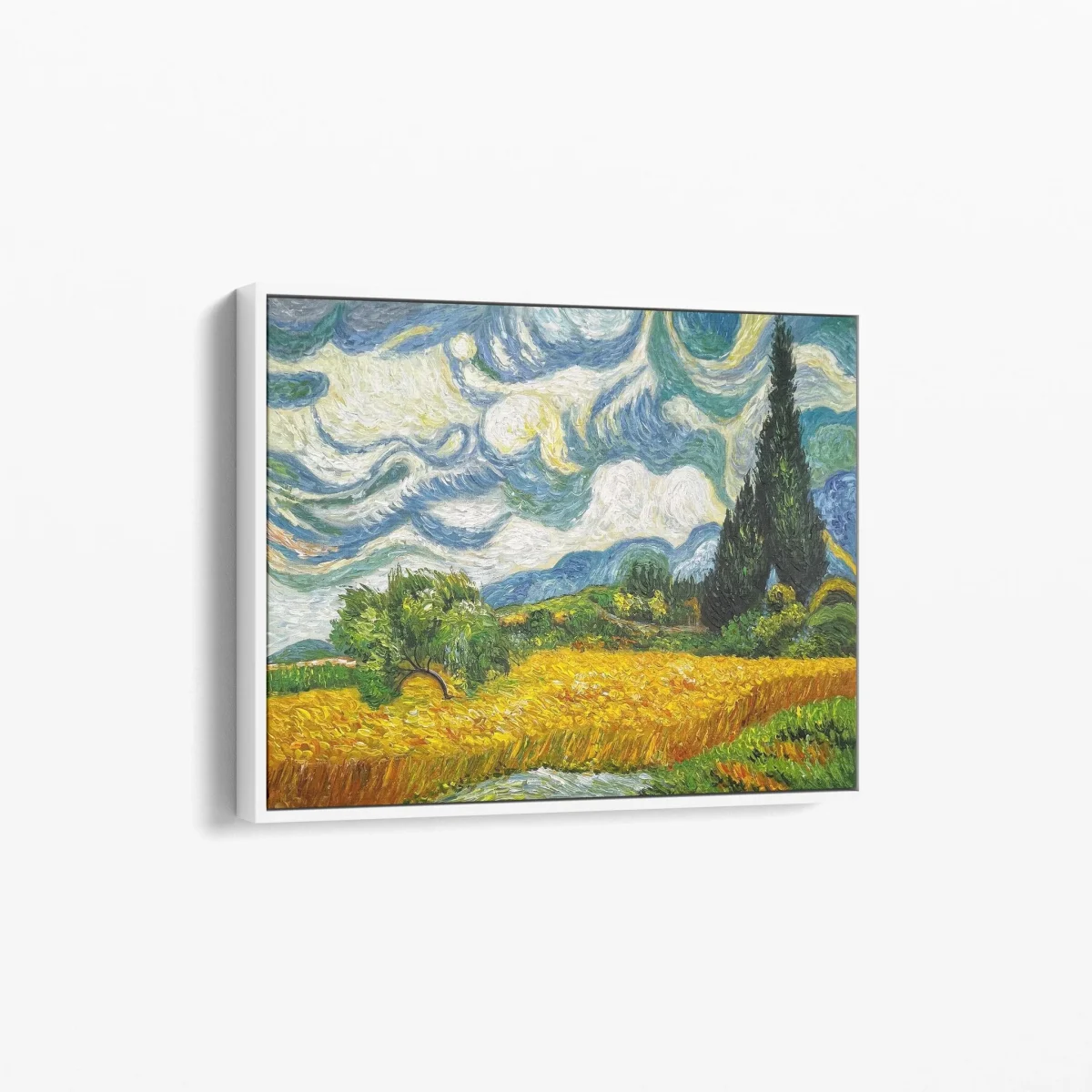 Champ de Blé avec Cyprès à la Haude Galline près d'Eygalières par Vincent van Gogh - Reproduction Artistique – Image 4