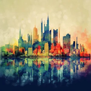 Contemporary City Skyline