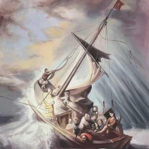 Le Christ dans la Tempête sur la Mer de Galilée par Rembrandt van Rijn - Tableau reproduction