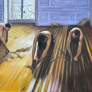 Les Raboteurs de Parquet par Gustave Caillebotte - Reproduction de Peinture à l'Huile"