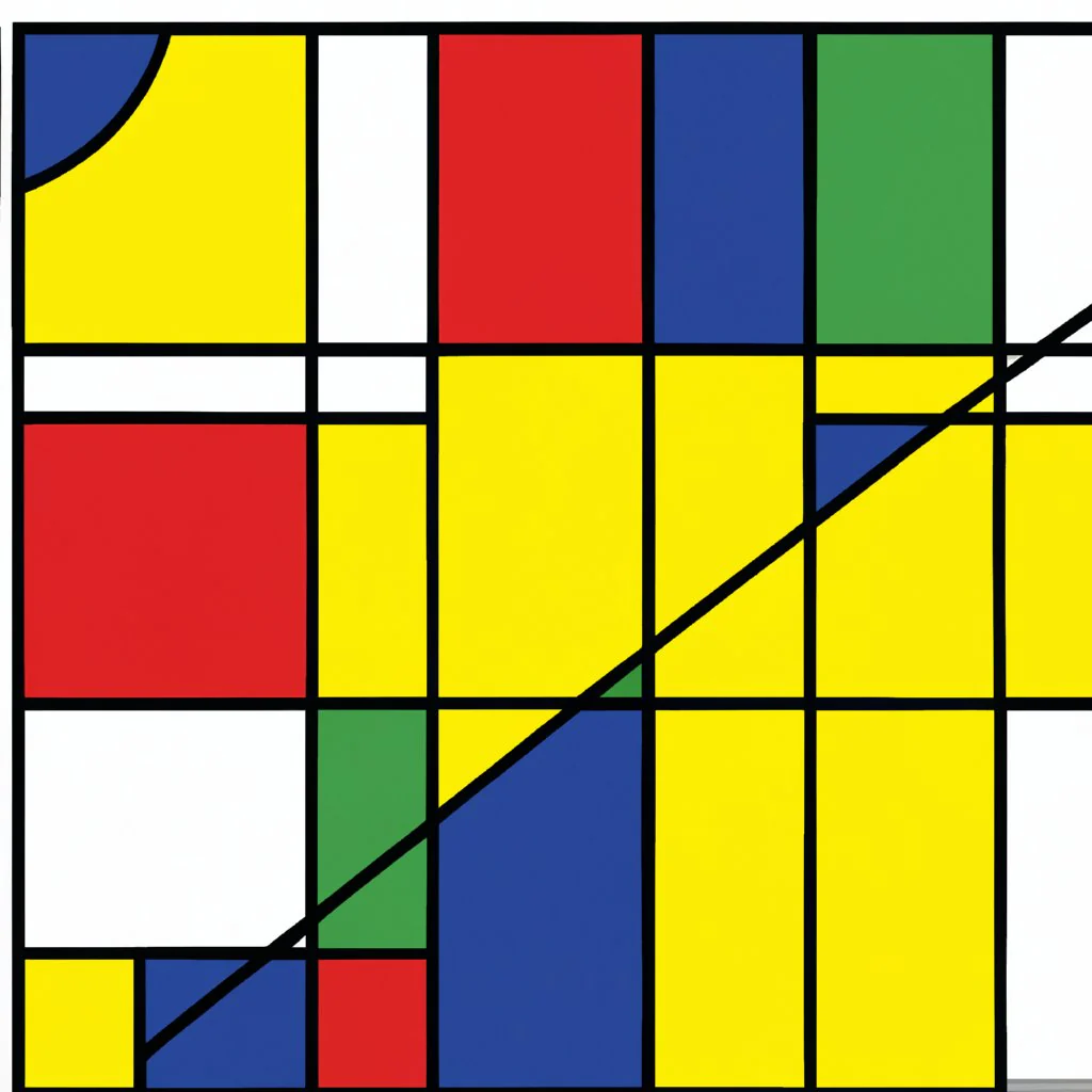 Mondrian Blue Rectangle – Image 2