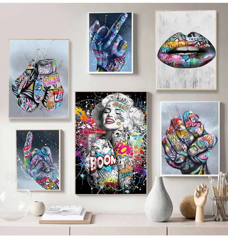 Tableau Pop Art "Baiser Graffiti" – Image 6