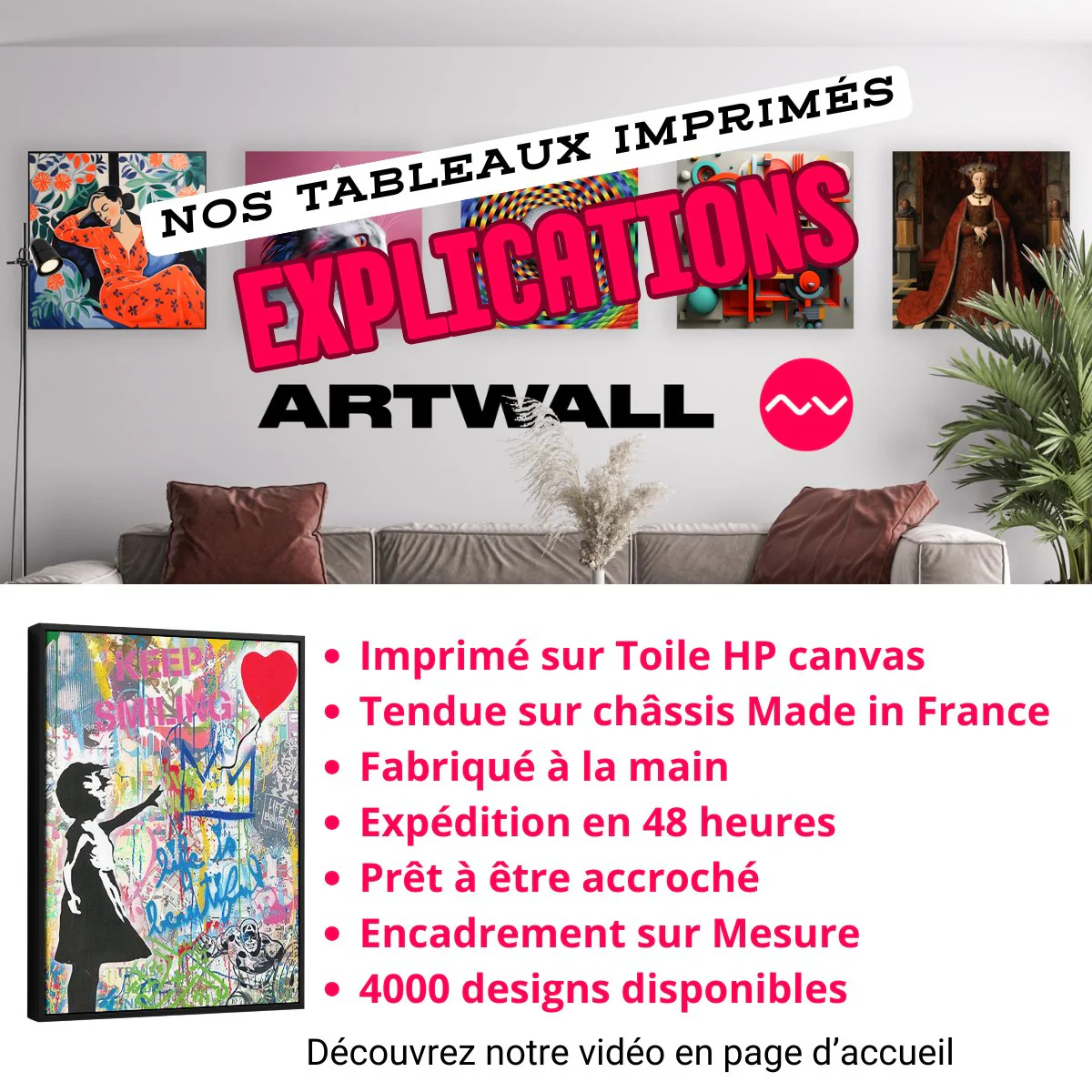 Tableau Pop Art "Geste Rebelle" – Image 8