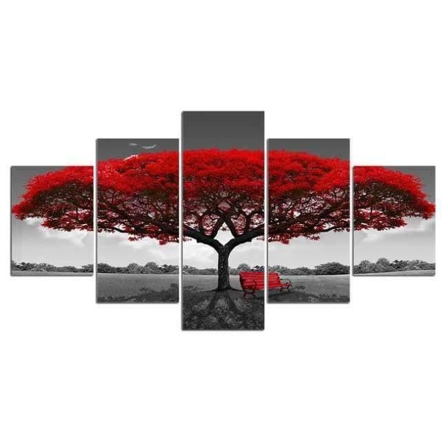 Tableau Arbre de vie rouge – Image 5
