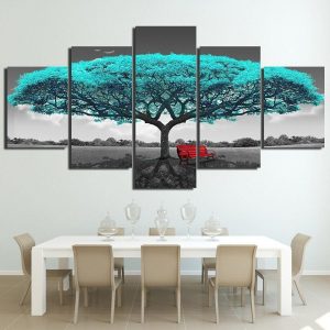 Tableau Arbre turquoise