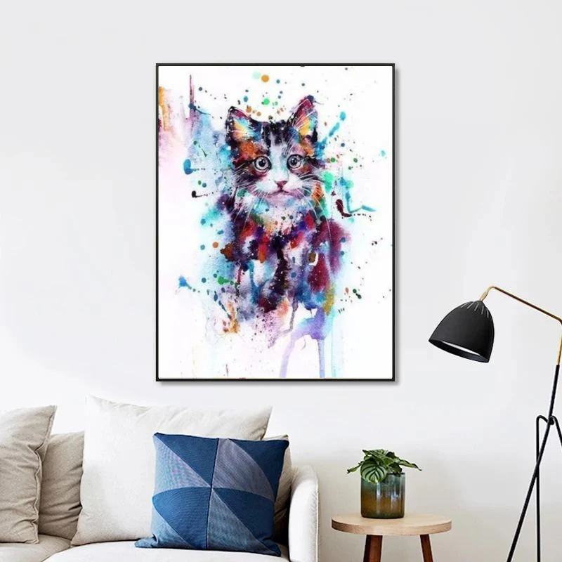 tableau chat coloré