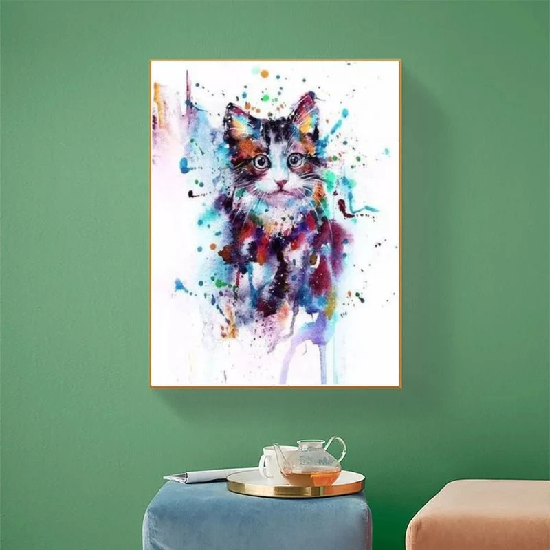 tableau chat coloré – Image 4