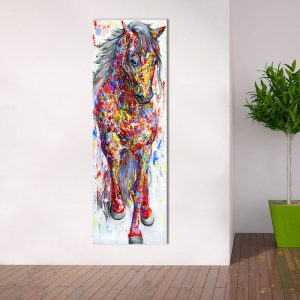 Tableau cheval coloré