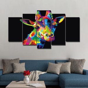 Tableau Girafe Pop Art