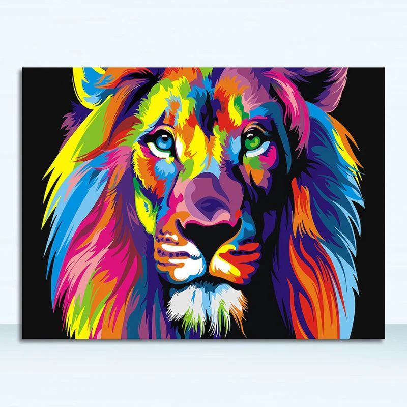 Tableau lion pop art – Image 3