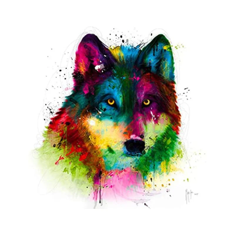 Tableau loup coloré – Image 3