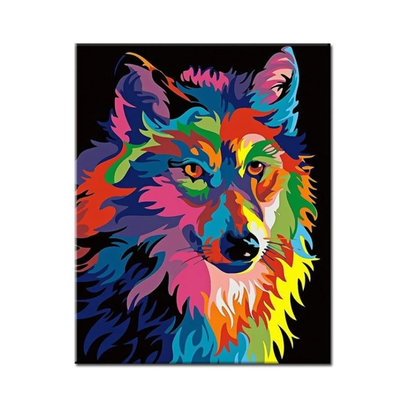 tableau loup pop art – Image 4