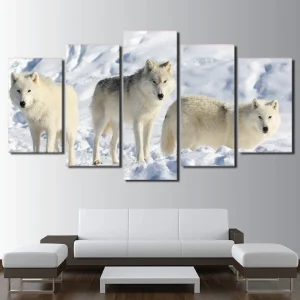 Tableau Loups blancs