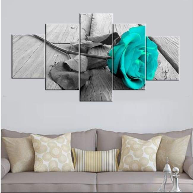 Tableau Rose turquoise