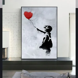 Tableau street art ballon rouge Banksy