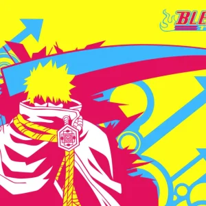 Tableau Bleach Guerrier Energique Flamboyant