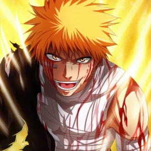 Tableau Bleach Guerrier Ensanglante Brillant