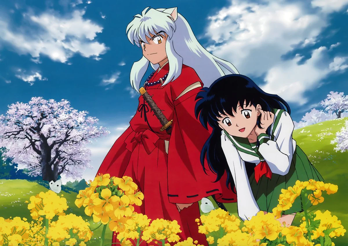 Tableau Inuyasha Champ Fleurs Printanieres