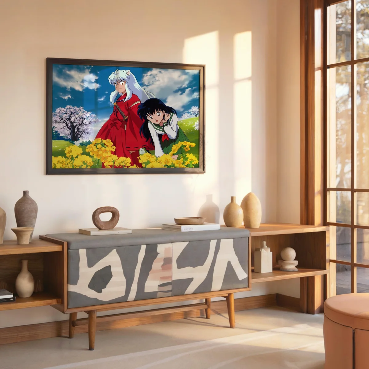 Tableau Inuyasha Champ Fleurs Printanieres – Image 8