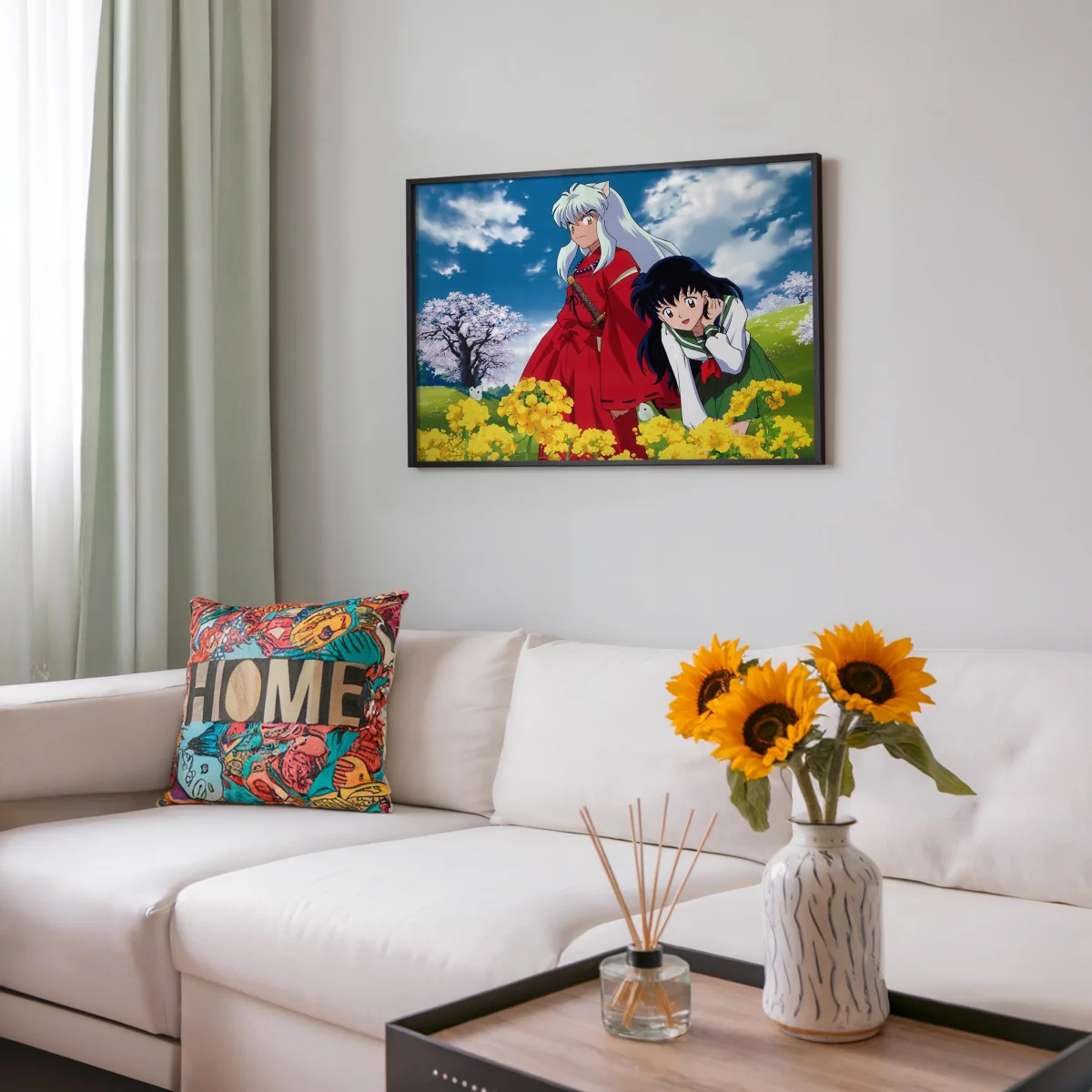 Tableau Inuyasha Champ Fleurs Printanieres – Image 7