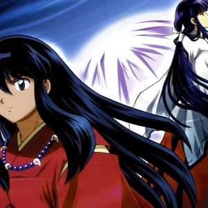 Tableau Inuyasha Deux Silhouettes Contrastees