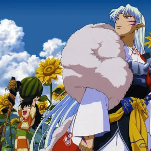 Tableau Inuyasha Guerrier Et Tournesols