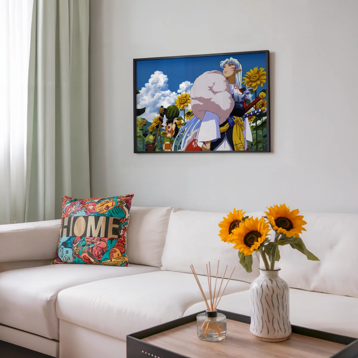 Tableau Inuyasha Guerrier Et Tournesols – Image 7