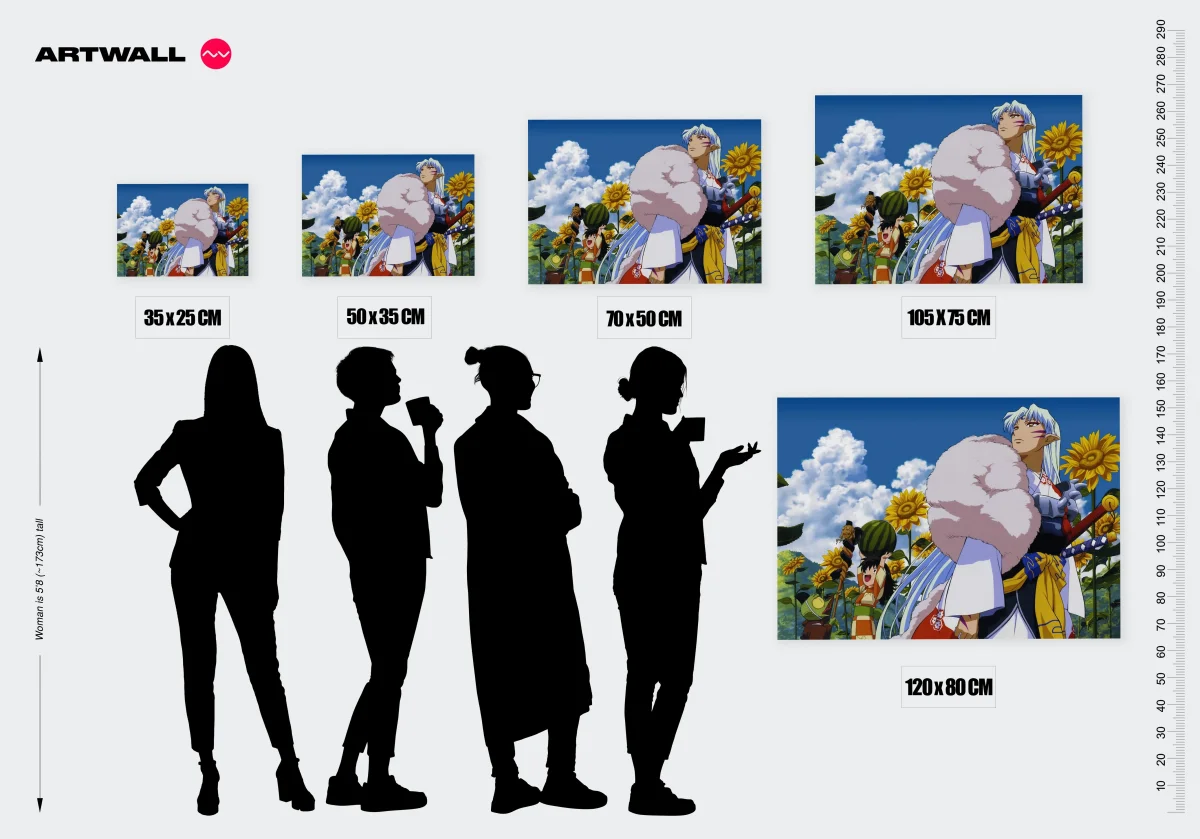 Tableau Inuyasha Guerrier Et Tournesols – Image 3