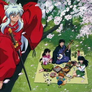 Tableau Inuyasha Piquenique Sous Cerisiers