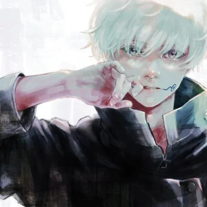 Tableau Jujutsu Kaisen Blond Masque Mysterieux