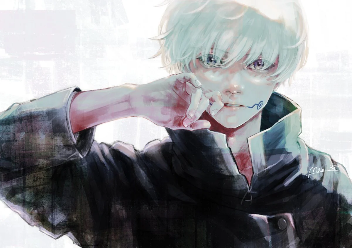 Tableau Jujutsu Kaisen Blond Masque Mysterieux