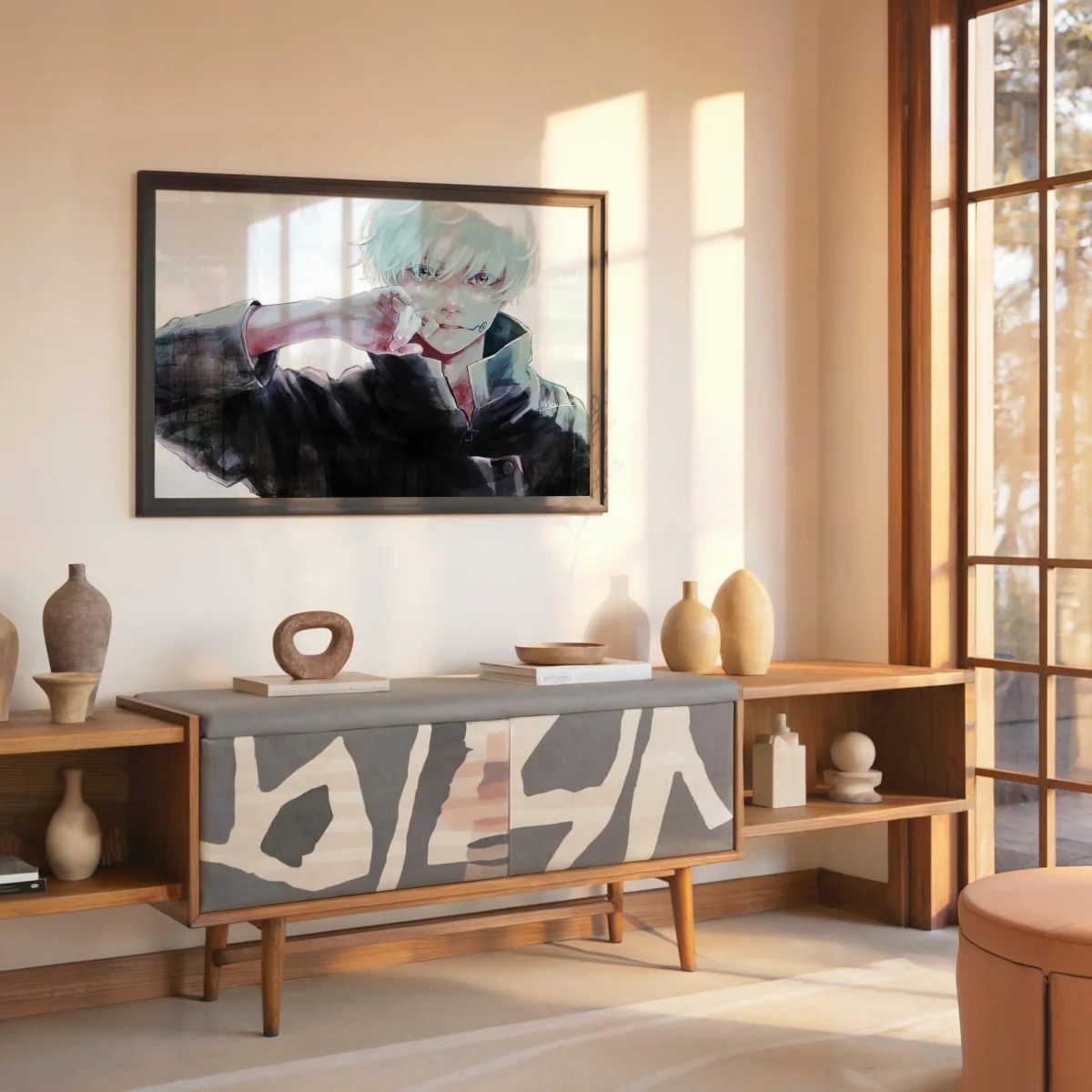 Tableau Jujutsu Kaisen Blond Masque Mysterieux – Image 8