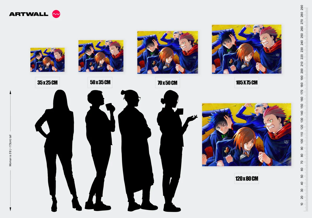 Tableau Jujutsu Kaisen Combatifs En Uniformes – Image 3