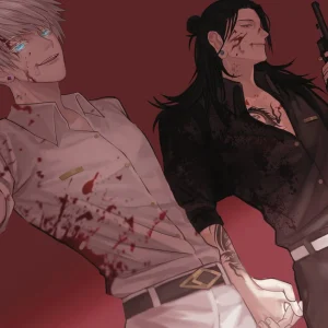 Tableau Jujutsu Kaisen Duos Armes Souriants