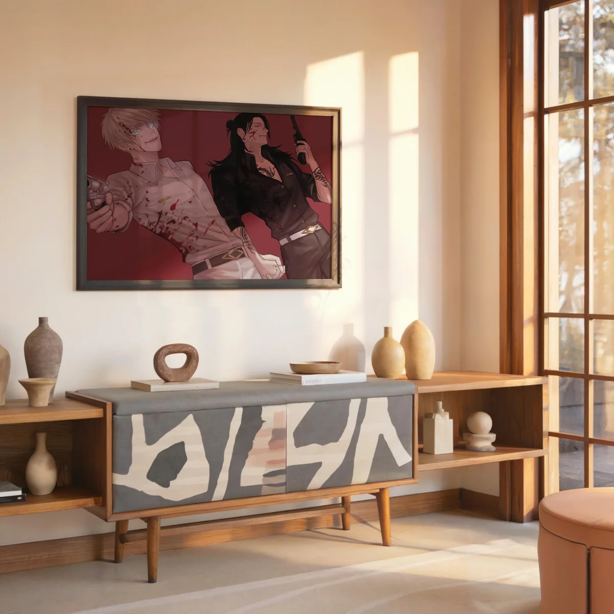 Tableau Jujutsu Kaisen Duos Armes Souriants – Image 8