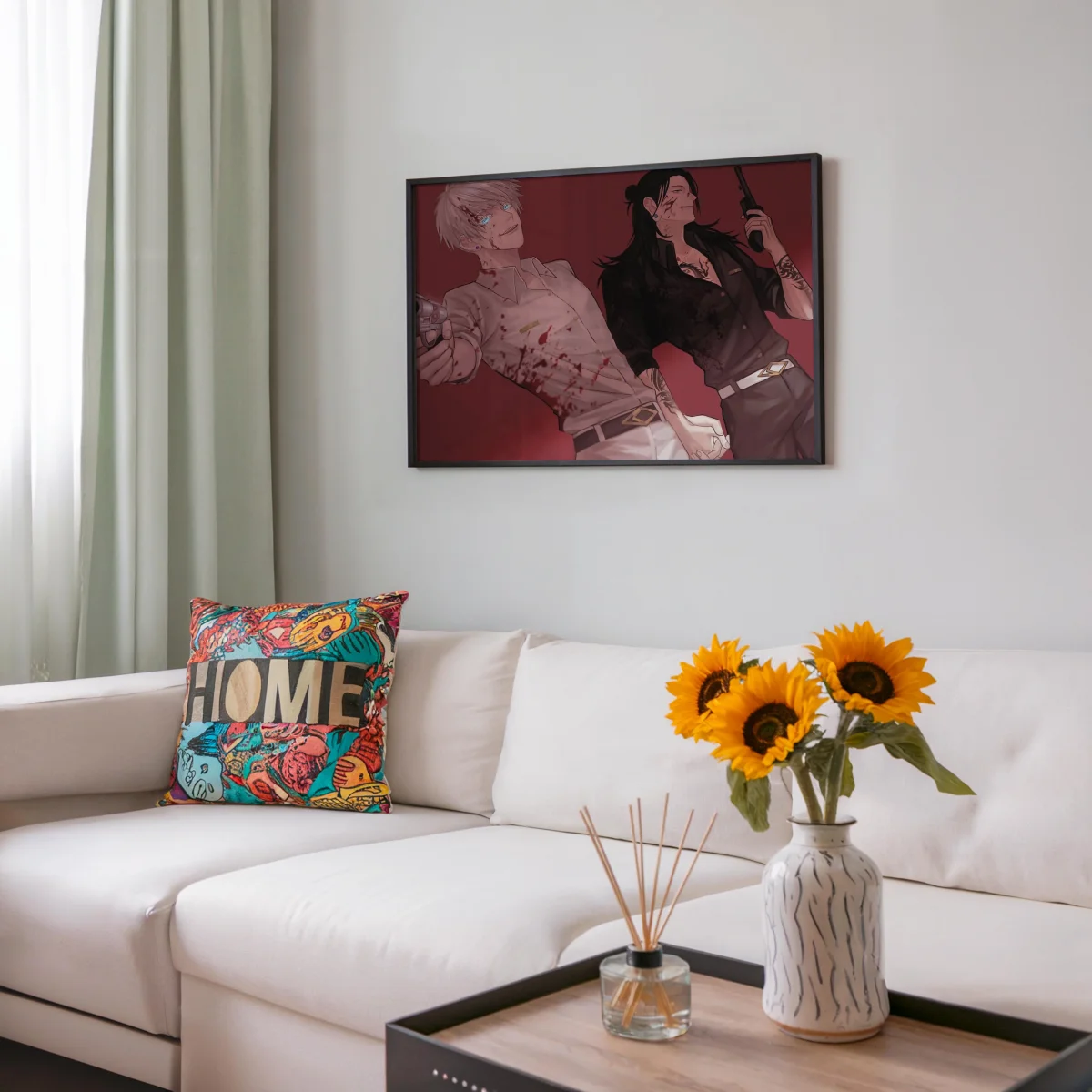 Tableau Jujutsu Kaisen Duos Armes Souriants – Image 7