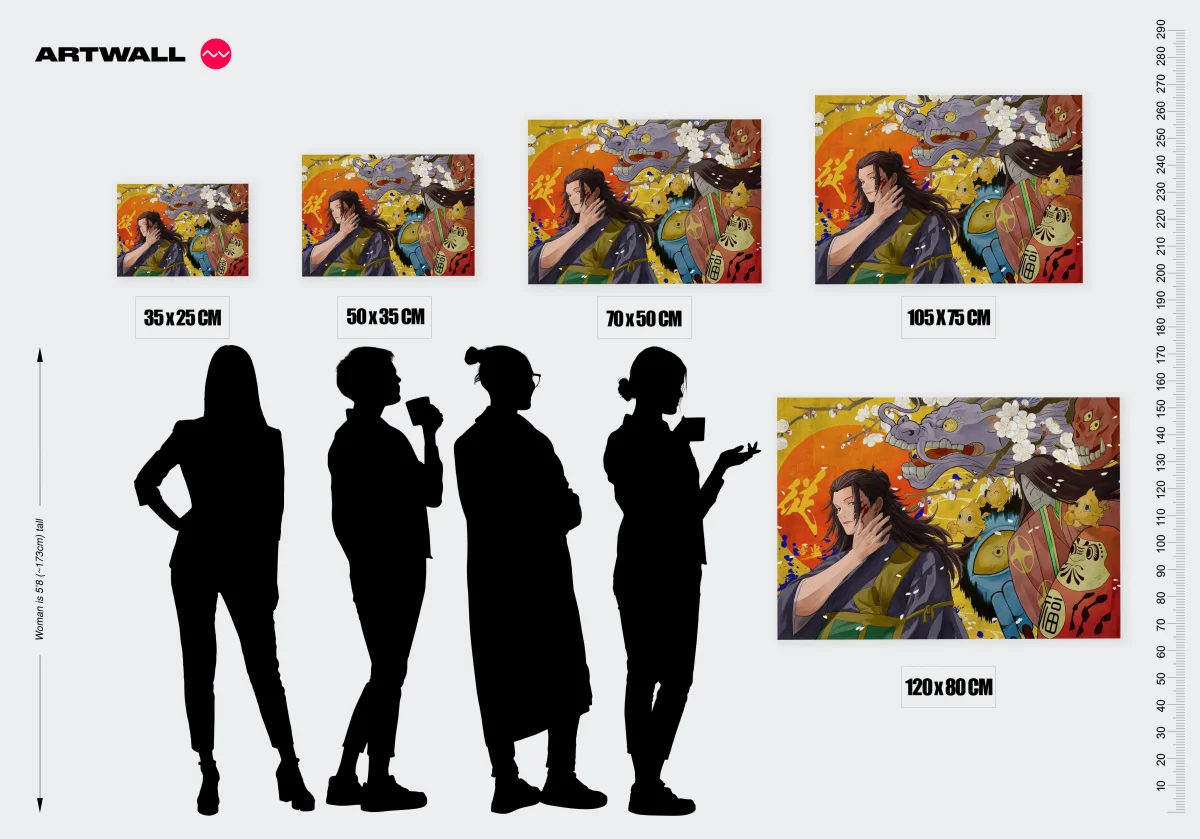 Tableau Jujutsu Kaisen Guerrier Et Dragons – Image 3