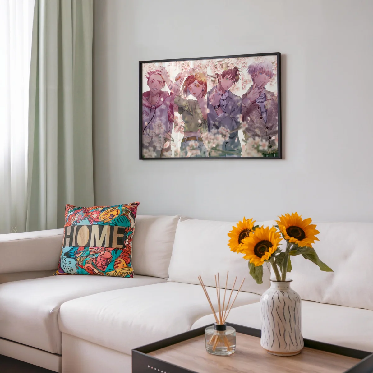 Tableau Jujutsu Kaisen Jeunes Sous Cerisiers – Image 8