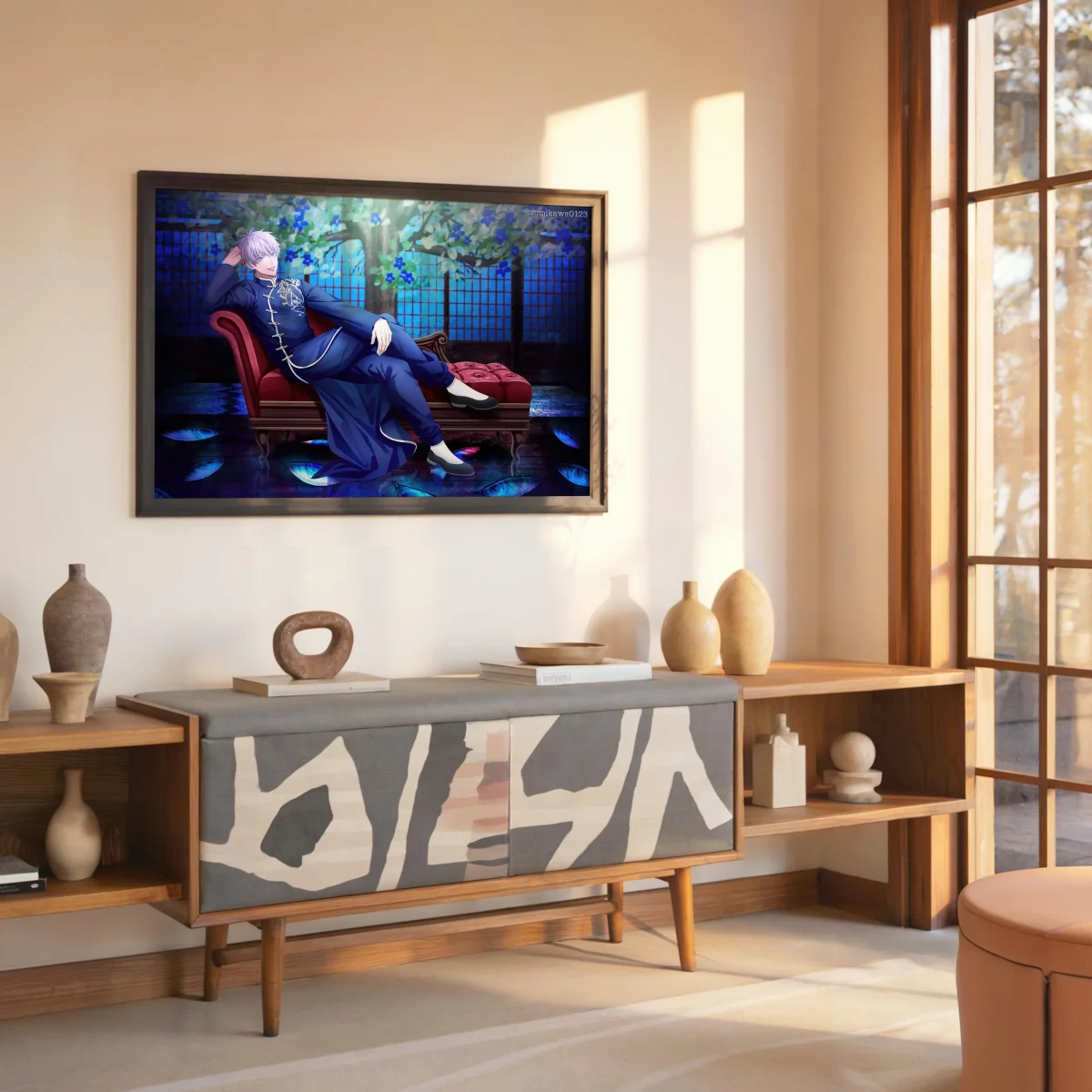 Tableau Jujutsu Kaisen Mysterieux Canape Bleu – Image 8