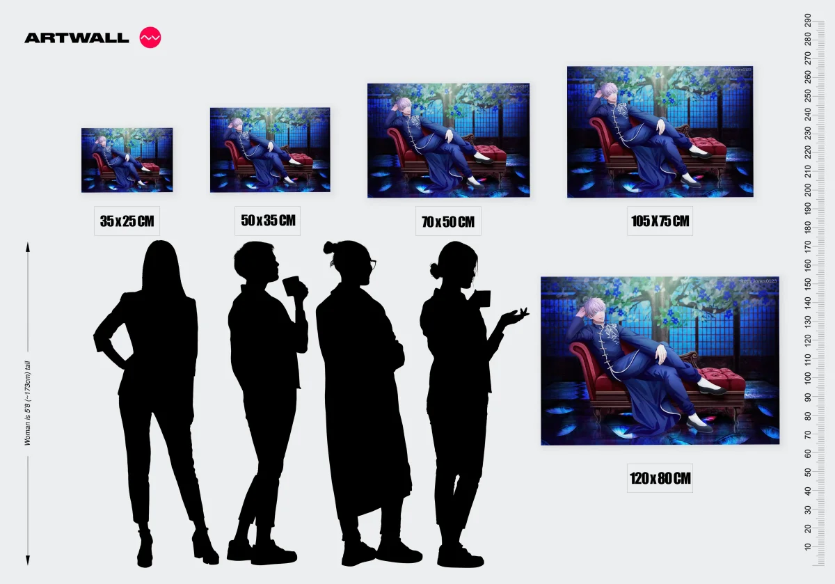 Tableau Jujutsu Kaisen Mysterieux Canape Bleu – Image 3