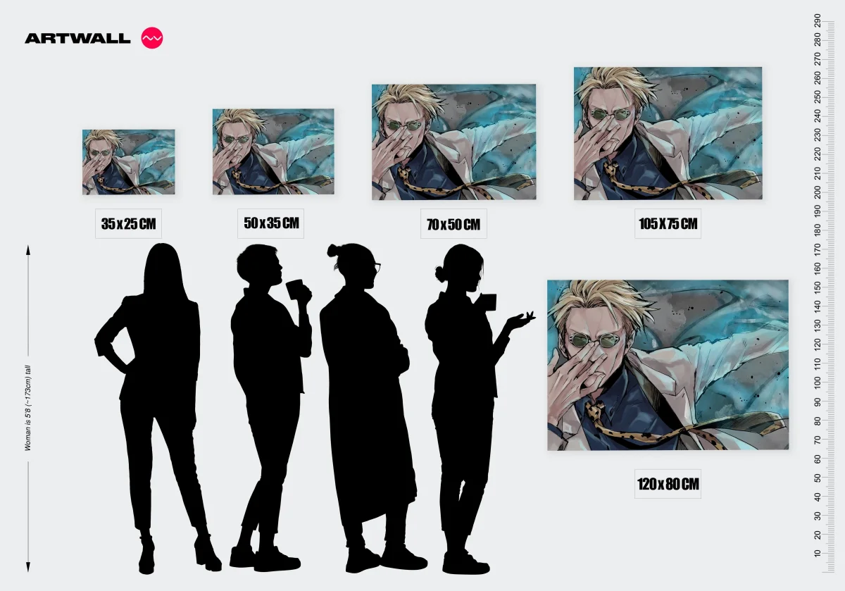 Tableau Jujutsu Kaisen Personnage Lunettes Cool – Image 3