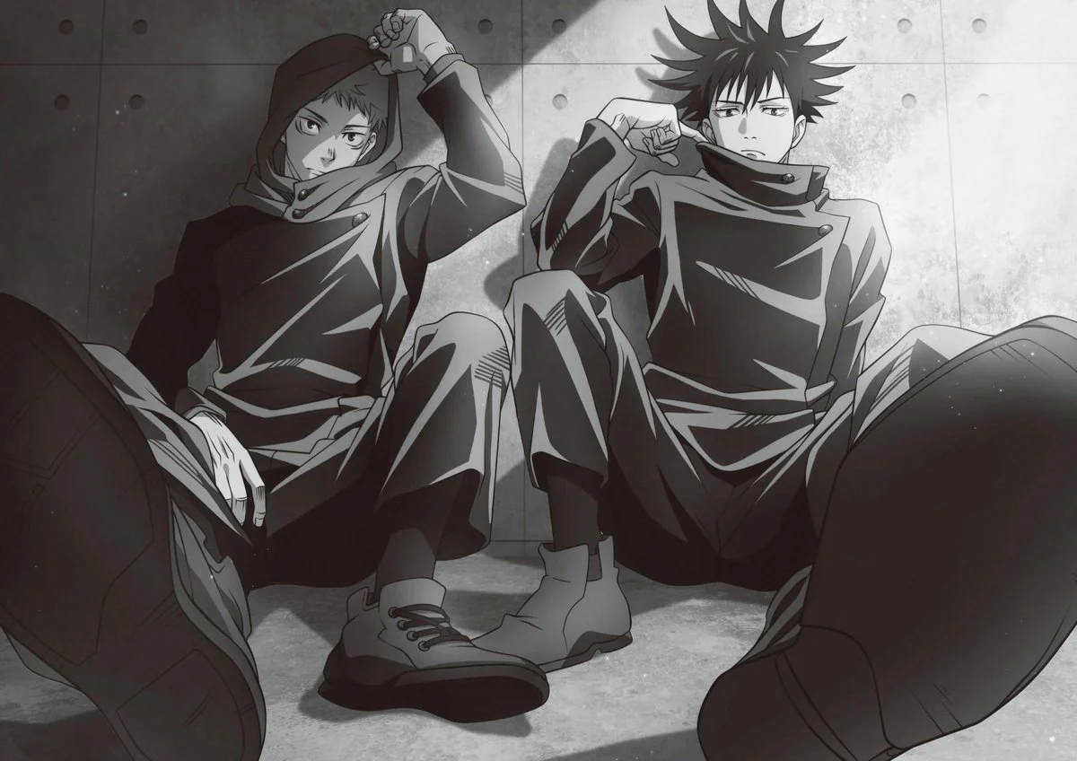 Tableau Jujutsu Kaisen Personnages Assis Reflechissant