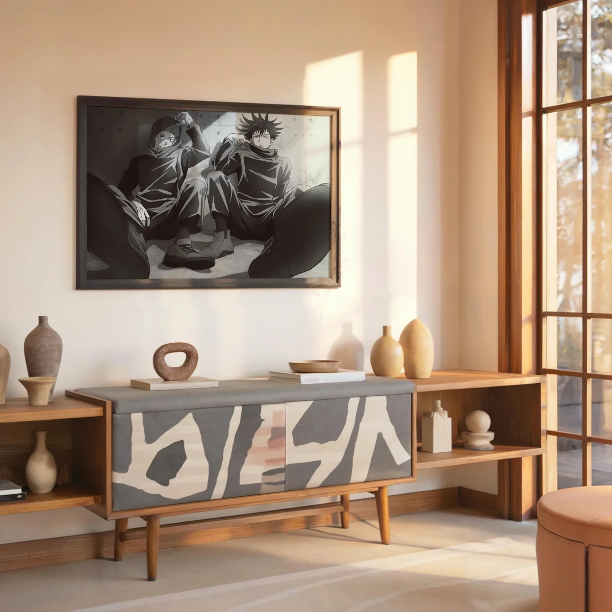 Tableau Jujutsu Kaisen Personnages Assis Reflechissant – Image 7