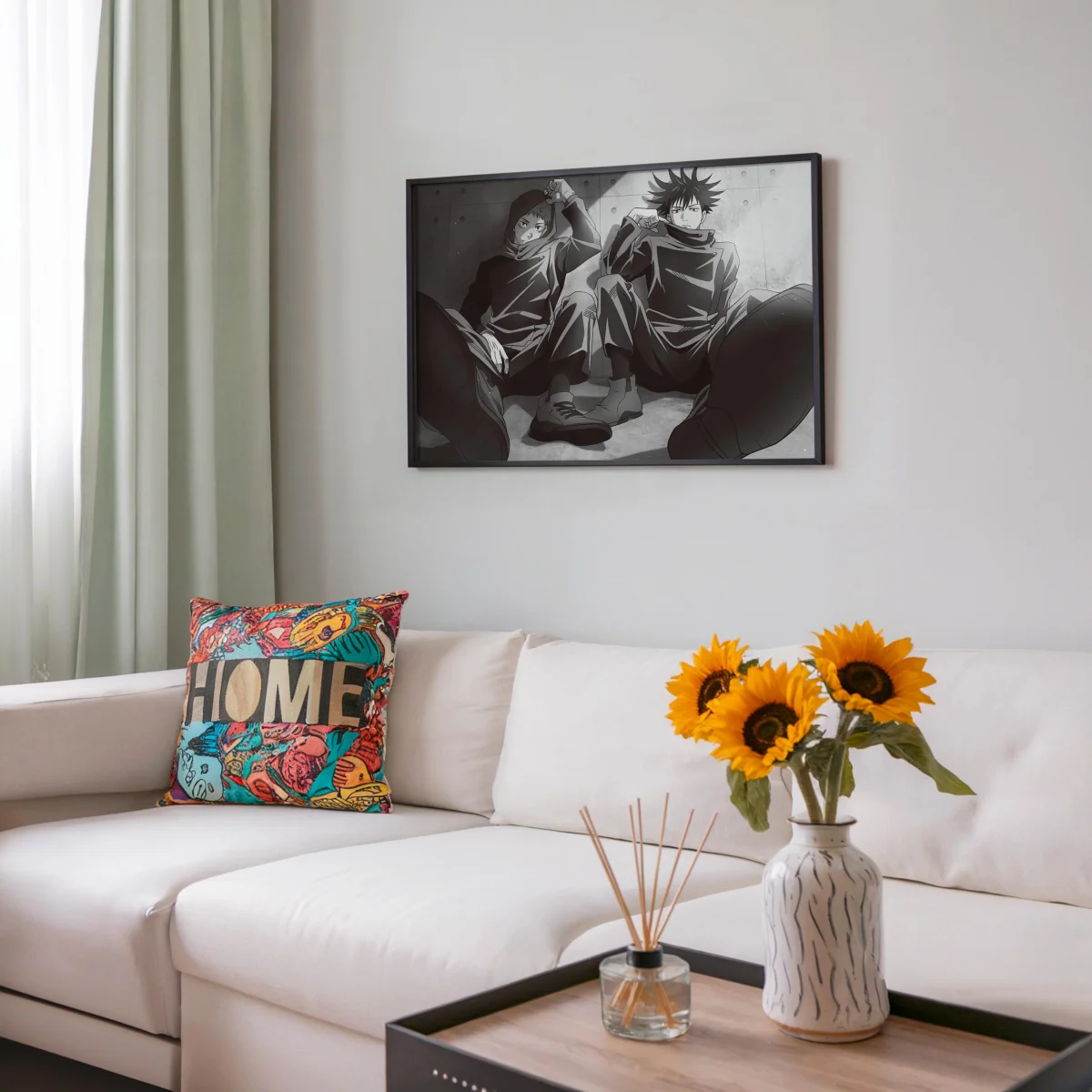 Tableau Jujutsu Kaisen Personnages Assis Reflechissant – Image 8