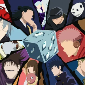 Tableau Jujutsu Kaisen Personnages Et Cube