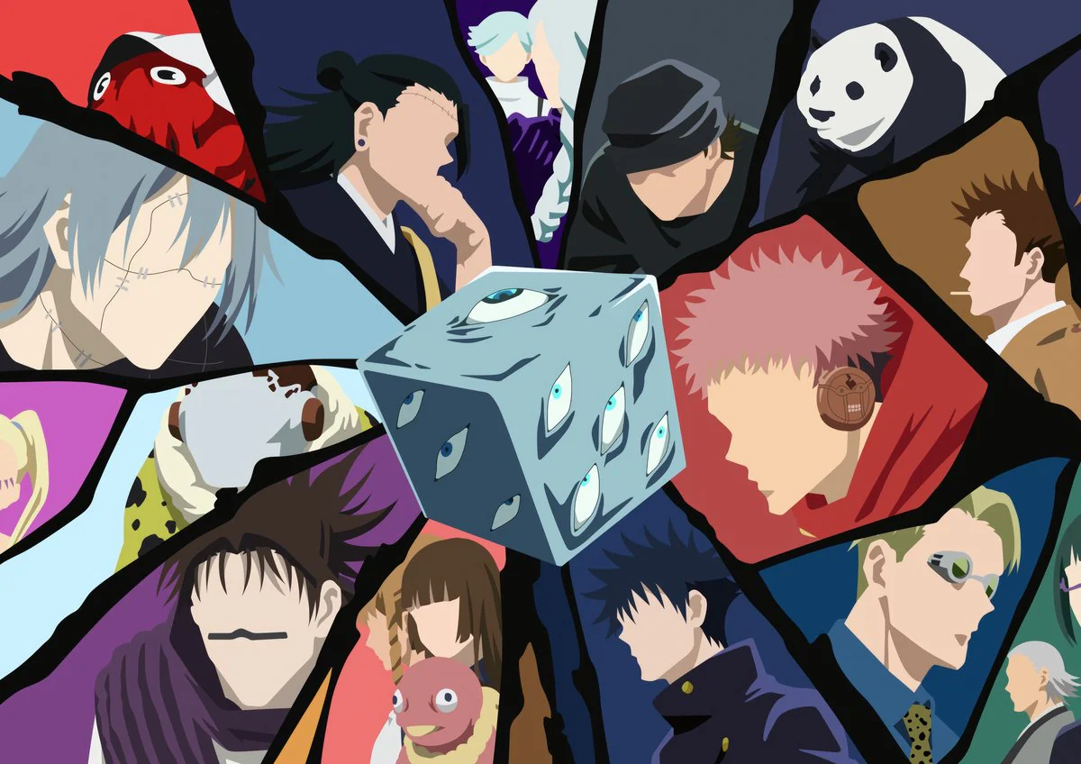 Tableau Jujutsu Kaisen Personnages Et Cube – Image 2