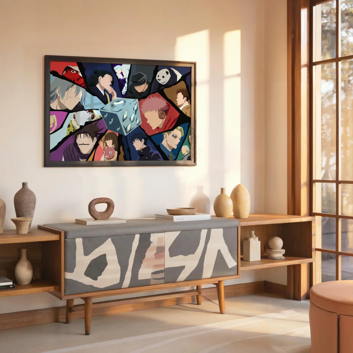 Tableau Jujutsu Kaisen Personnages Et Cube – Image 8